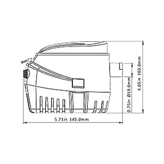 Saeflo Automatisk Lænsepumpe 750GPH 12V