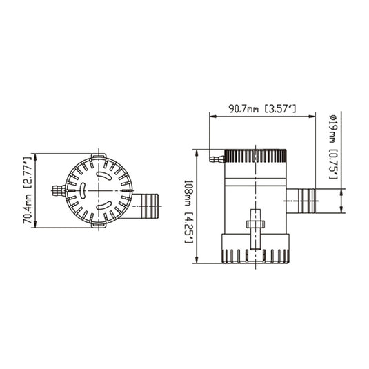 Seaflo Lænsepumpe 350GPH 12V