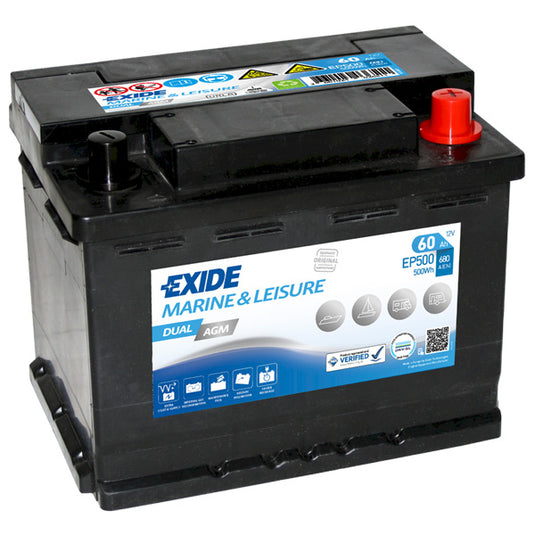 Exide Dual AGM batteri, 60 Amp