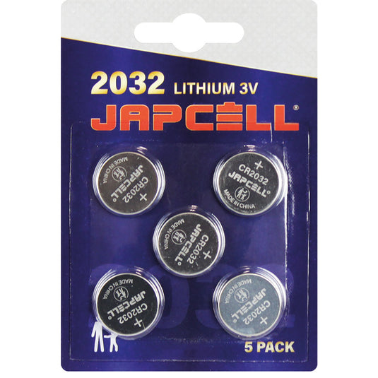 Japcell CR2032 Lithium batteri 3V, 5 stk