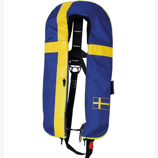 Sverige vest m/fleece ISO 165N, Blå/gul