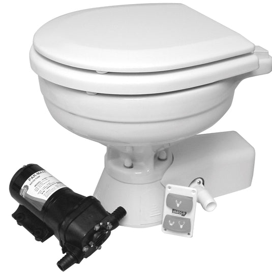 Jabsco El-toilet "Quiet flush" Regular til saltvand