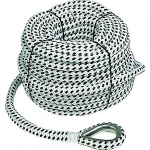 Liros Porto 14mm hvid-sort 30m ankerline