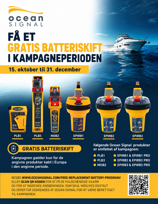 Ocean Signal batteriskiftkampagne