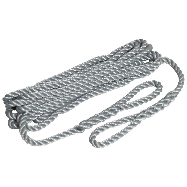 Indlæs billede i Gallery Viewer, Robline fenderline grå 3-slået 2pak 6mm x 1,5m
