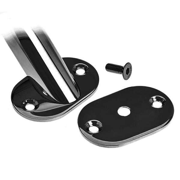 Indlæs billede i Gallery Viewer, Roca oval skive sort, med skruer til gribehåndtag
