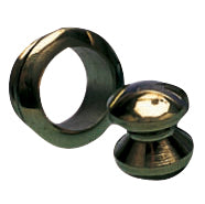 Indlæs billede i Gallery Viewer, Roset/Knop messing til dør 19mm mont. hul 23 mm
