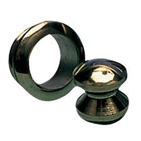 Indlæs billede i Gallery Viewer, Roset/knop messing til dør 16mm mont. hul 17mm
