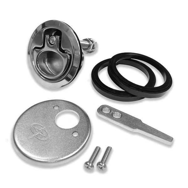 Indlæs billede i Gallery Viewer, Roca Dørkbeslag Ø76 lige rigel 316P
