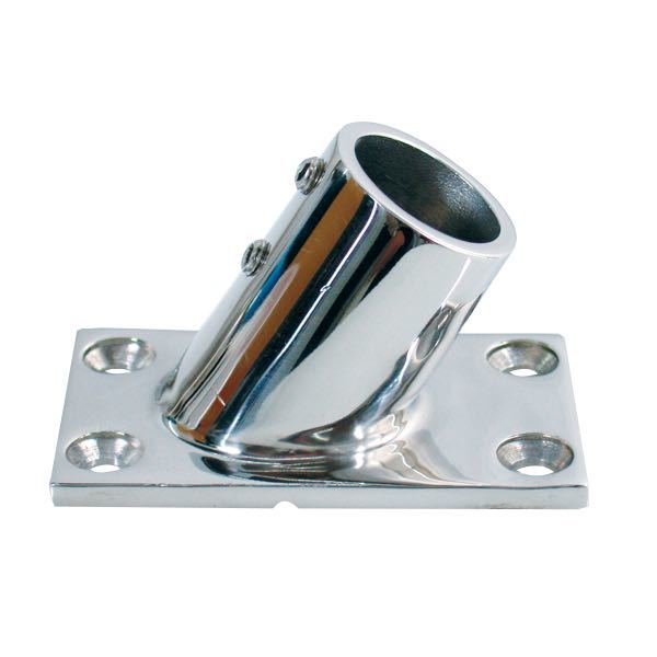 Indlæs billede i Gallery Viewer, Bundbeslag firkantet Ø25mm-60 grader RF stål
