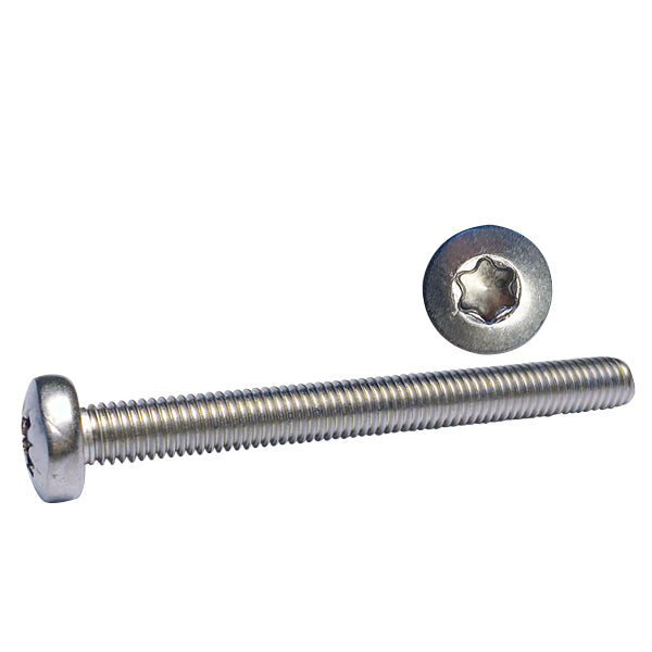 Indlæs billede i Gallery Viewer, Maskinskrue Pan hoved Torx kærv 4 x 20 A4 ISO14583 10stk
