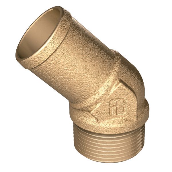 Indlæs billede i Gallery Viewer, Guidi slangestuds 45° udvendig gevind 1/2x19mm
