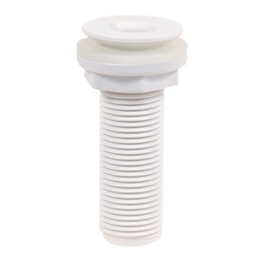 Trudesign Skroggennemføring undersænket hvid komposit 1"