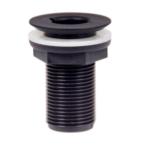 Indlæs billede i Gallery Viewer, Trudesign Skroggennemføring undersænket sort komposit 1/2"
