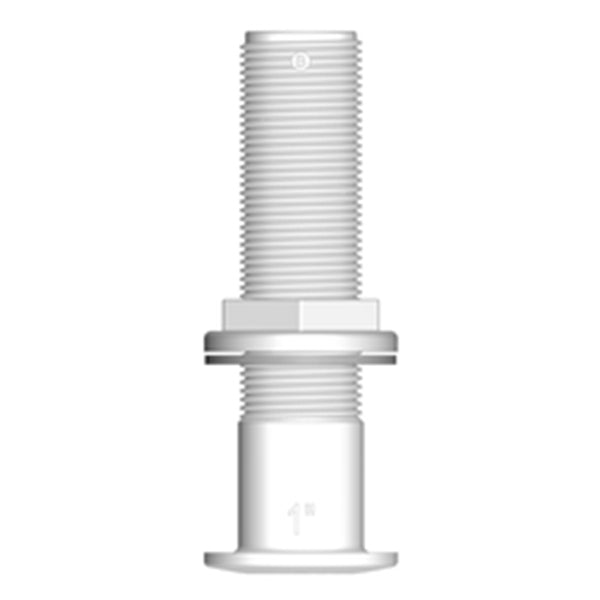 Indlæs billede i Gallery Viewer, Trudesign Skroggennemføring lang, hvid komposit 1 1/4"
