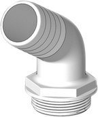 Indlæs billede i Gallery Viewer, Trudesign Aquavalve slangestuds hvid 120° 1 1/2" 38mm
