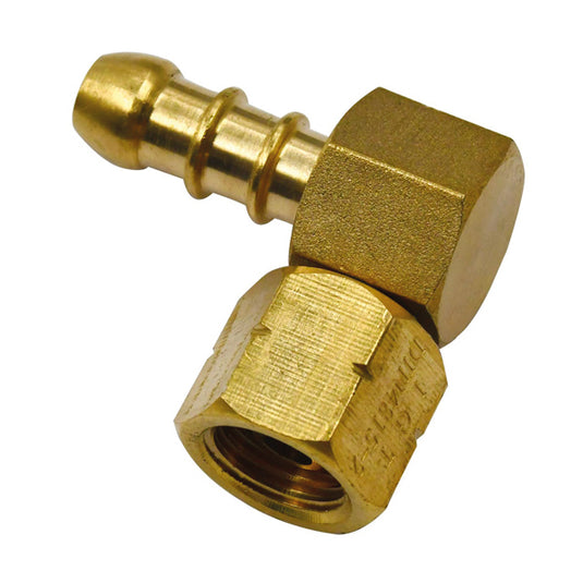 90° vinklet gasfitting indv. ¼