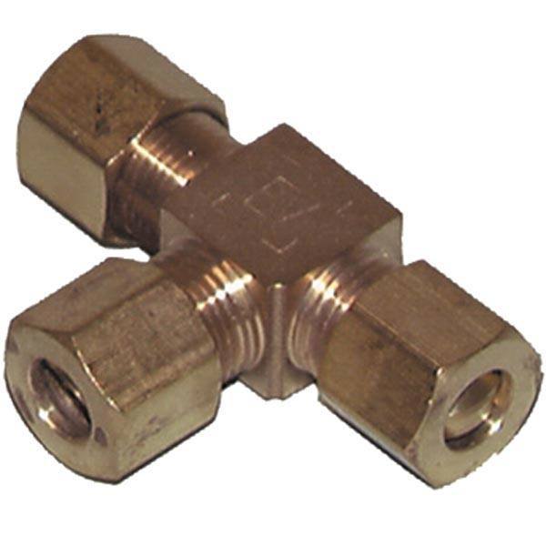 Indlæs billede i Gallery Viewer, Union t-stykke messing til 8mm rør blister
