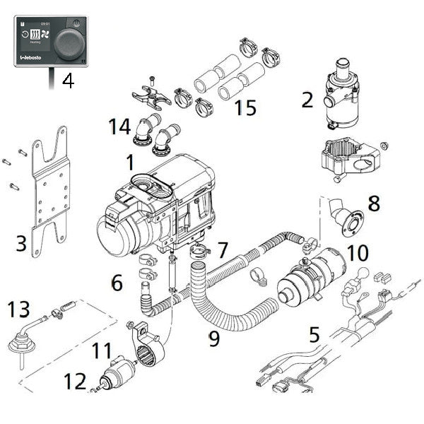 Indlæs billede i Gallery Viewer, Webasto Thermo Top Evo marine 5 kw 12v diesel - vandvarmer
