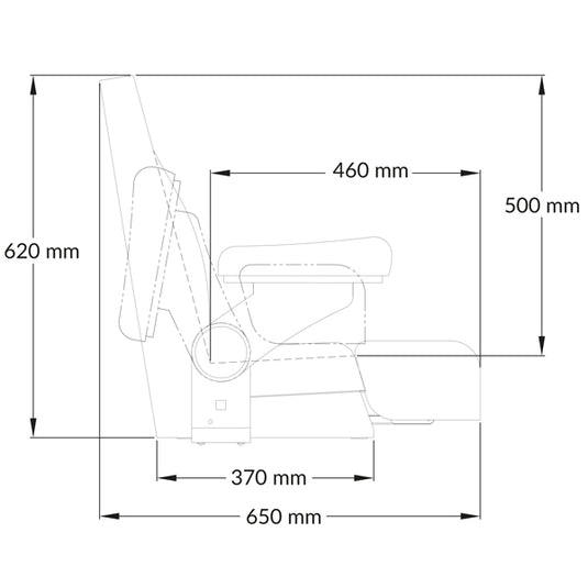 ESM Royal styrestol carbon sort/hvid