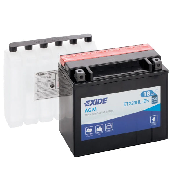 Indlæs billede i Gallery Viewer, Exide 12V AGM batteri ETX20HL-BS
