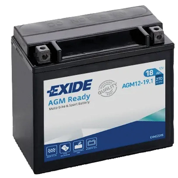 Indlæs billede i Gallery Viewer, Exide 12V AGM batteri ETX20H-BS (tør)
