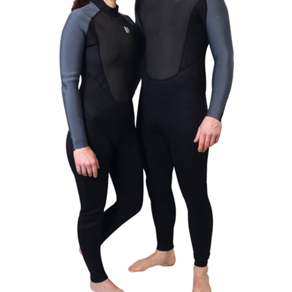 Indlæs billede i Gallery Viewer, 1852 våddragt junior langmodel 3/2mm sort/grå str. 125cm
