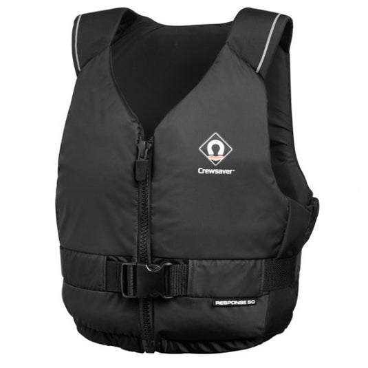 Crewsaver Response 50N flydevest Sort, XL brystmål 111-124cm
