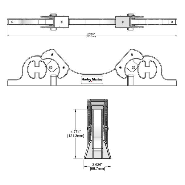 Indlæs billede i Gallery Viewer, Hurley davits chocks fixed holder, max 453kg
