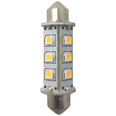 1852 LED pinolpære 42mm 10-36vdc 1,2/10W omni - 2 pak