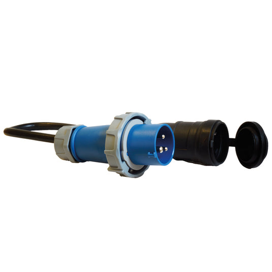 1852 CEE 220V han IP67 til Schuko hun - 2,5mm2 kabel 0,5 meter