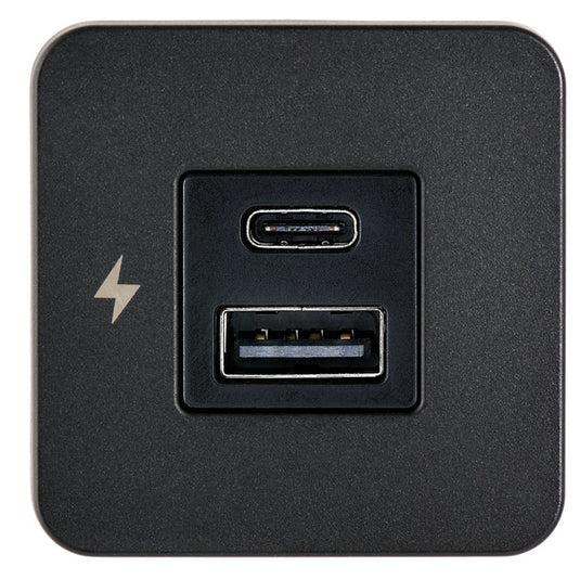 Scanstrut Tile indbygningstik USB-A & USB-C sort