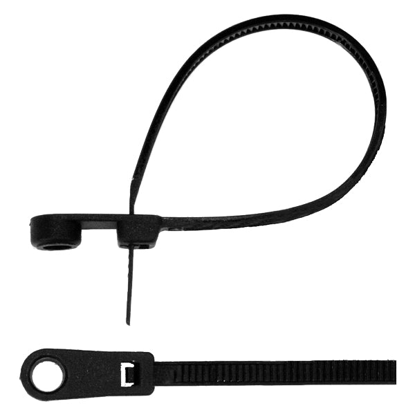 Indlæs billede i Gallery Viewer, Strips sort med hul 220 x 4,3mm-20stk
