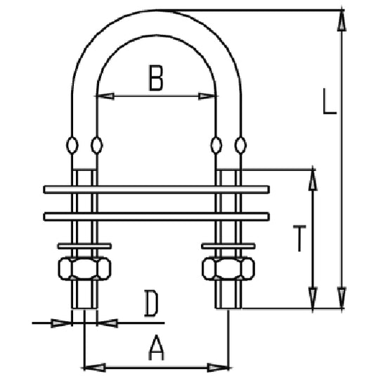 1852 U-bøjle RF, 85mm