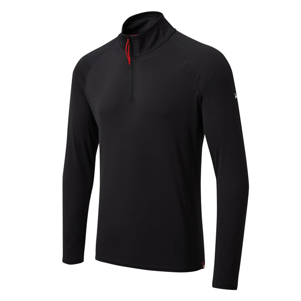 Indlæs billede i Gallery Viewer, Gill UV009 Men's UV Langærmet Zip T-shirt Sort Str M
