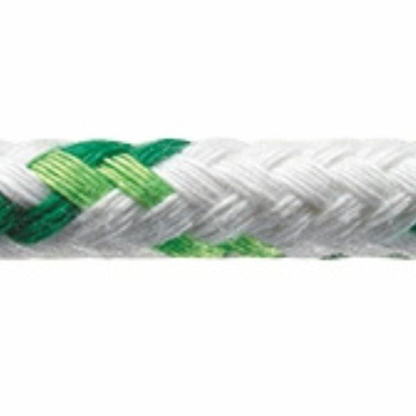 Indlæs billede i Gallery Viewer, Robline Neptun 500 Skøde tov, 12mm Hvid/Grøn  - 1 mtr
