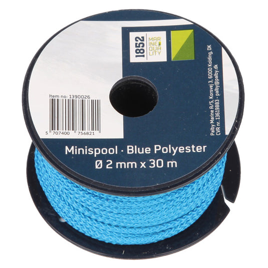 1852 Minirulle blå Polyester Ø2mm x 30m