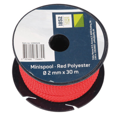 1852 Minirulle rød Polyester Ø2mm x 30m