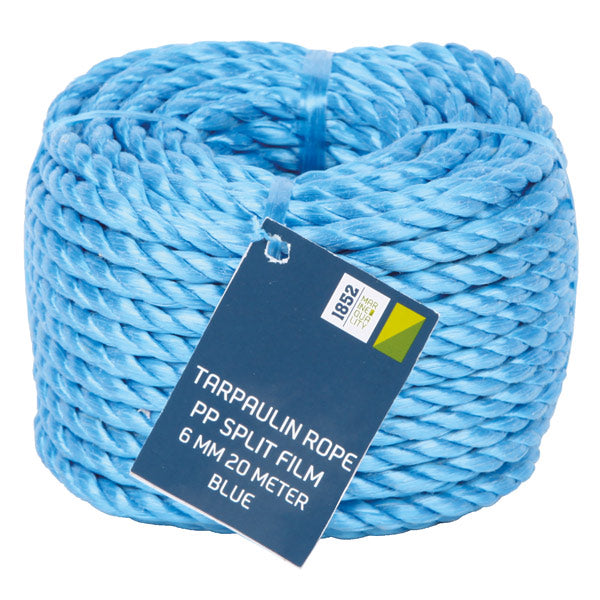 Indlæs billede i Gallery Viewer, 1852 Presenningstov Blå PP splitfilm Ø6mm, 20m
