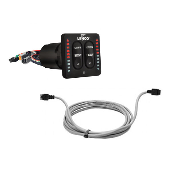 Indlæs billede i Gallery Viewer, Lenco flybridge kontrol med indikator med 12m kabel
