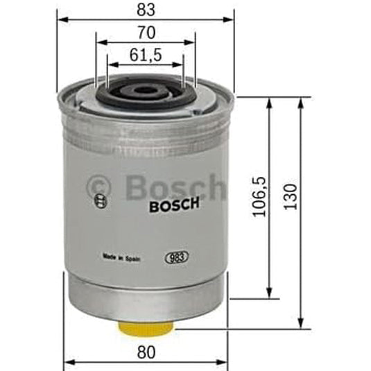 Bosch brændstoffilter kort  N4103, Bukh