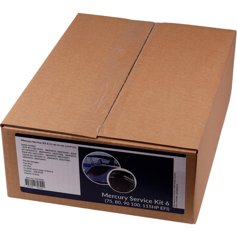 Indlæs billede i Gallery Viewer, Mercury Servicekit 6 (75, 80, 90 100, 115HK EFI)
