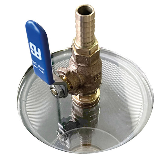 Guidi Polycarbonat låg med kugleventil til 1 1/4"