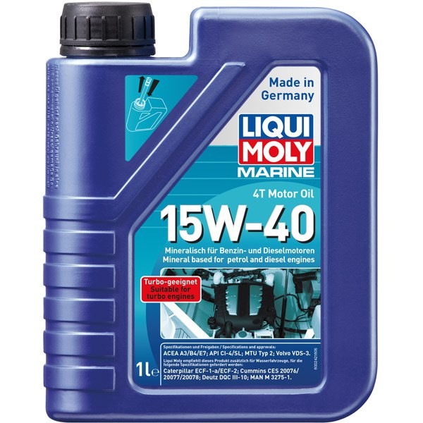 Indlæs billede i Gallery Viewer, Liqui Moly marine 4T motor olie 15W-40 5l
