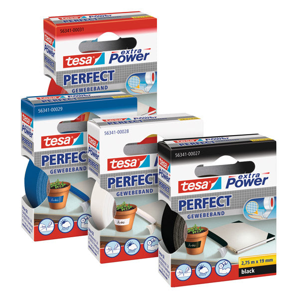 Indlæs billede i Gallery Viewer, Tesa Lærredstape sort 2,75 m x 19mm
