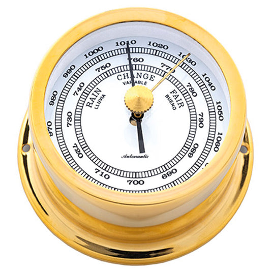Autonautic Minor 72 barometer Ø72/50 mm forgyldt messing