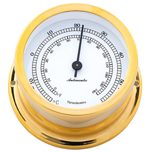 Autonautic Minor 72 termometer Ø72/50 mm forgyldt messing