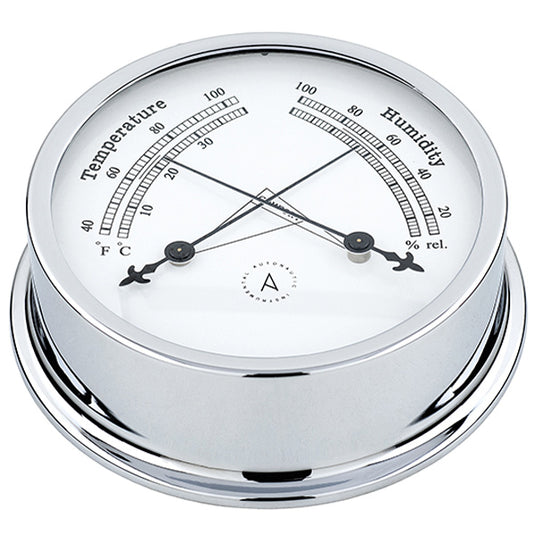 Autonautic Pacific 120 termo/hygrometer Ø120/110 mm forkromet messing