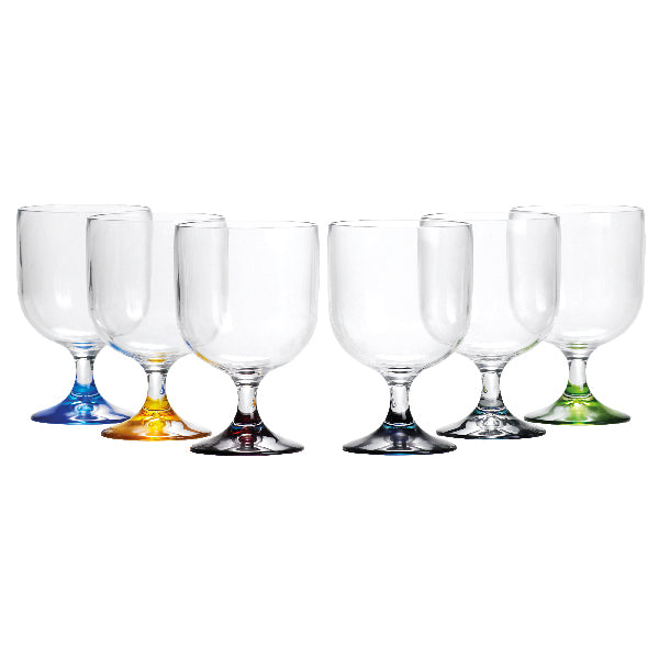 Indlæs billede i Gallery Viewer, MB Vin glas med farvet bund, stablebar Non slip bund
