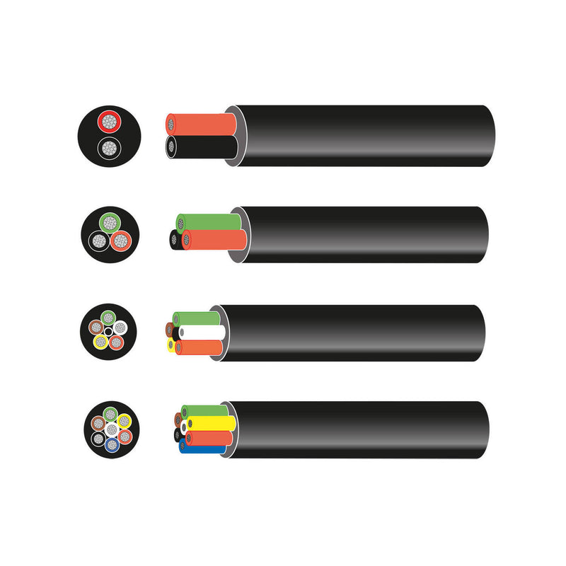Indlæs billede i Gallery Viewer, Fortinnet kabel 3x1,5 mm² sort 100 m
